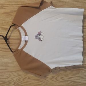 Mushroom print crop top